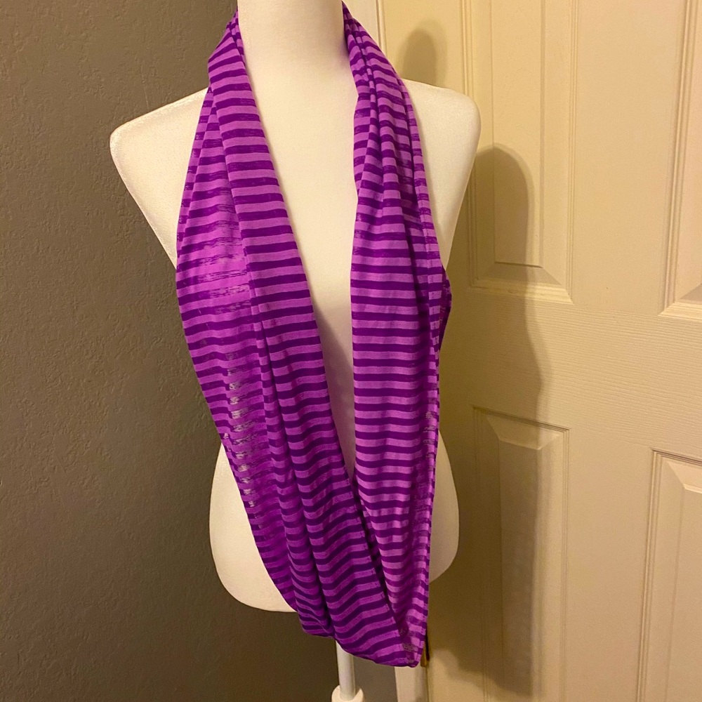 Justice Striped Purple Infinity Scarf 💜